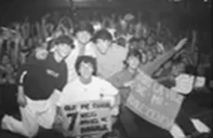 La banda con el público
